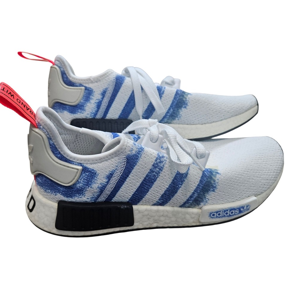 Adidas NMD R1 Stencil Pack Bold Blue Mens Size 10 Streetwear Sneakers Casual